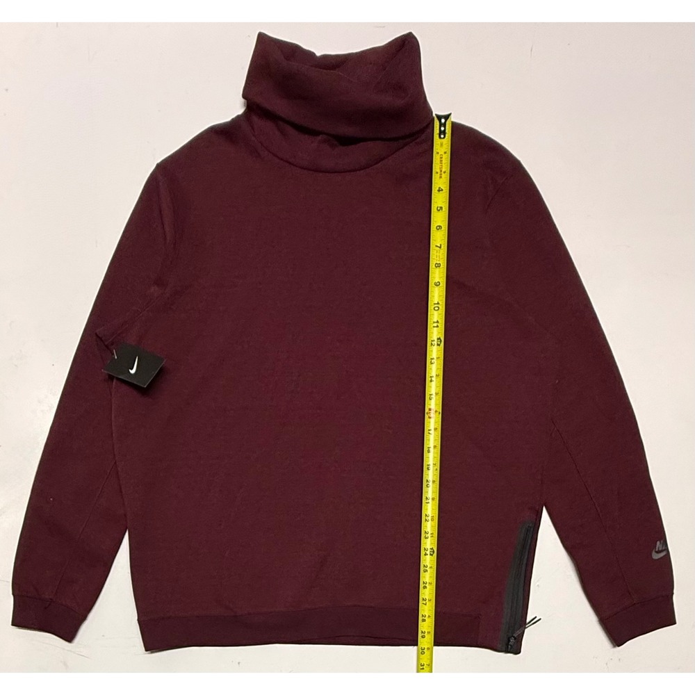 Nike Mens Tech Fleece‎ Funnel Neck Sweatshirt Burgundy 2XL 708095-010 NEW